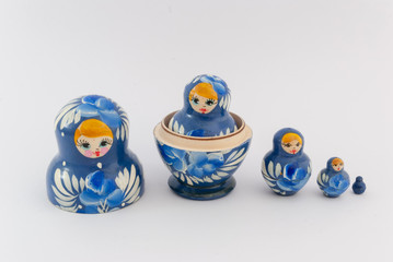 Matryoshka isolated on white background