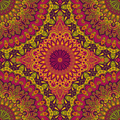 Seamless pattern mandala ornament.