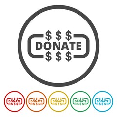 Donate sign icon
