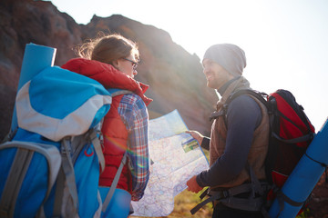 Obraz premium Traveling with guide