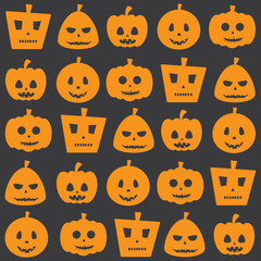 Seamless Halloween Pumpkin Pattern