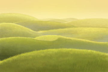 Grass field painting