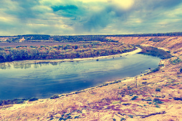 Autumn view of the Don river.