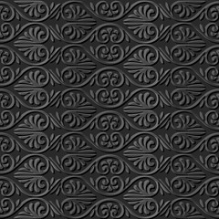 Dark 3D paper art 559 curve spiral fan shape flower
