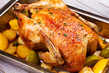 Chicken with Lemon, Lime, Potato and Thyme