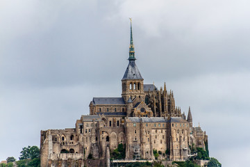 Abbey Mont Saint-Michel (7th centurie). Normandy, France.