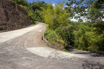 180 degree curve of the mountain road