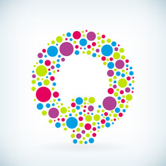 Modern letter Q circle symbol icon