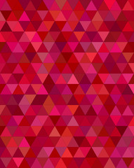 Dark red triangle mosaic background