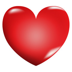 3d heart, love icon.