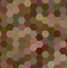 Fototapeta na wymiar Brown color hexagon mosaic background design