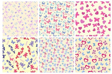 Baby seamless pattern set