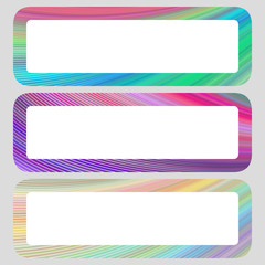 Colored horizontal rounded banner set