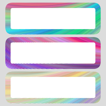 Colored horizontal rounded banner set