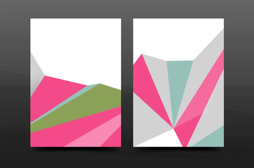 Colorful geometry design annual report a4 cover brochure template layout, magazine, flyer or leaflet booklet