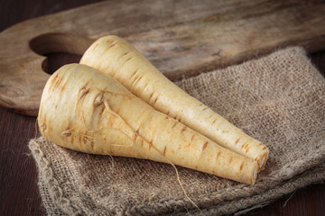 Fresh raw Pastinaca carrot