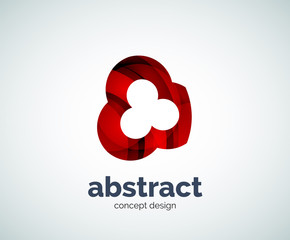 Vector abstruse shape logo template