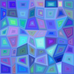 Blue colorful rectangle mosaic background