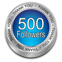 500 Followers Thank you - 3D illustration