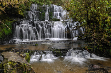 Fototapeta na wymiar Purakaunui Falls in The Catlins, New Zealand