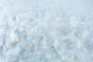 closeup Soap foam and bubbles background