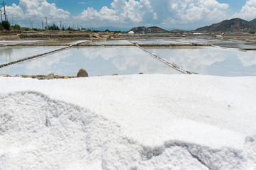 Salt plantation in Vietnam.