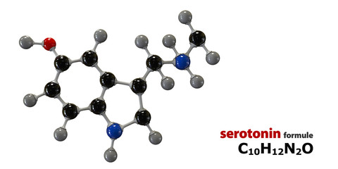 molecule of hormone serotonin