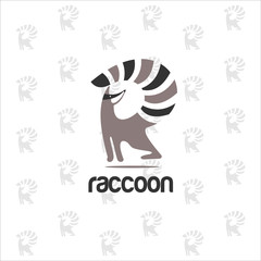 Fototapeta premium Raccoon. Company logo, vector logo.