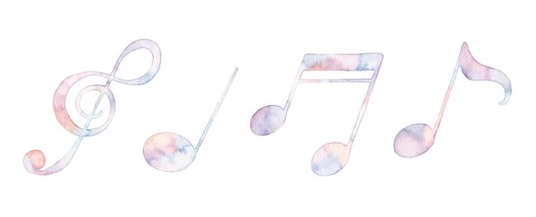 Fototapeta premium 音符、踊る五線譜