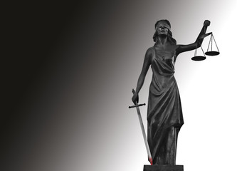 justice with sword on a gradient