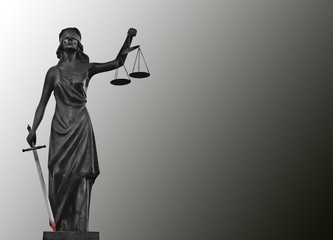 justice with sword on a gradient