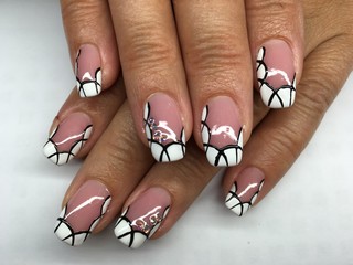 Nail art , manicure salon background