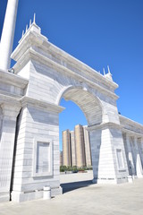 Obraz premium View in Independence Square in Astana, capital of Kazakhstan