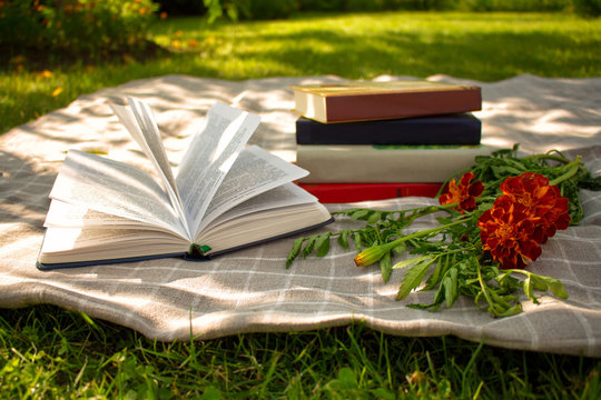 Books and flowers