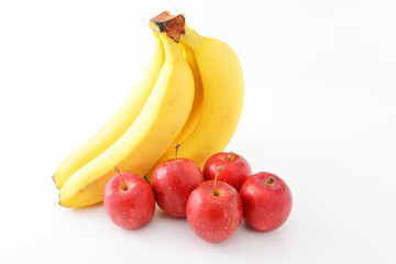 新鮮なバナナとリンゴ