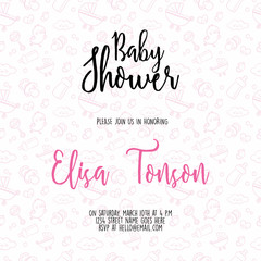 Fototapeta na wymiar Baby Shower card
