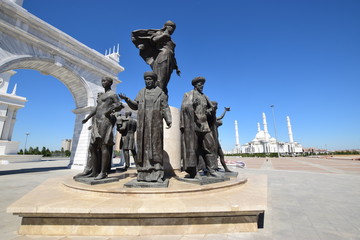 View in Independence Square in Astana, capital of Kazakhstan