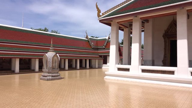 Out side view of Buddha temple in Gold mount temple  Bangkok Thailand