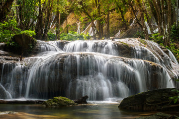 waterfall "phatad" in kanchanaburi, thailand