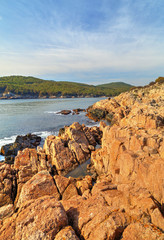 Fototapeta na wymiar Beautiful landscape on rocky shore