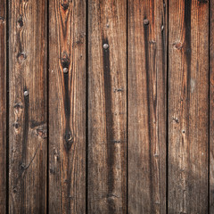 Old dark brown wooden wall background