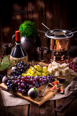 Fototapeta na wymiar fruit fondue