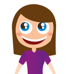 little kid cute character vector illustration design