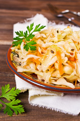 Traditional homemade sauerkraut