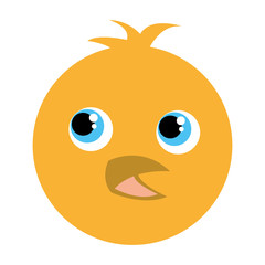 chicken cute animal character farm vector illustration design