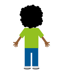 little kid cute character vector illustration design