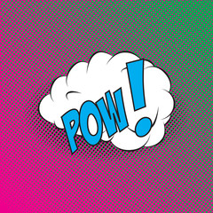 Colourful comic book style explosion vector effect
