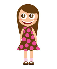 little kid cute character vector illustration design
