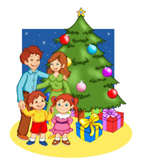 Obraz na płótnie Canvas la famiglia e il Natale