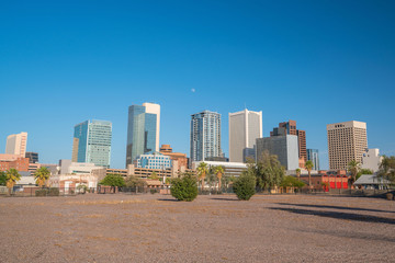 Fototapeta na wymiar Financial district area of downtown Phoenix Arizona